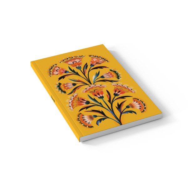 Golden Floral Classic Layflat Journal Notebook