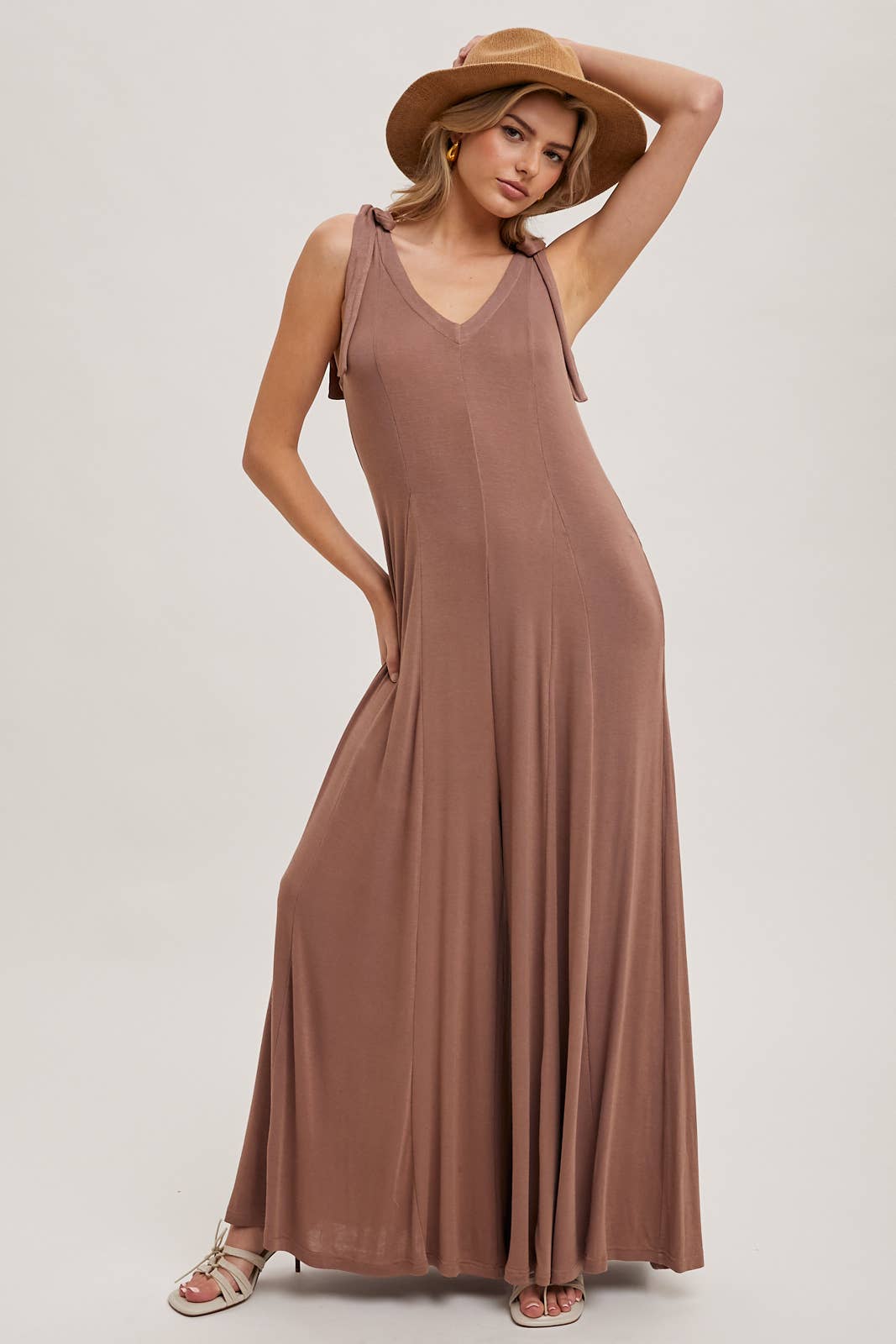 COMFY KNIT WIDE LEG JUMPSUIT