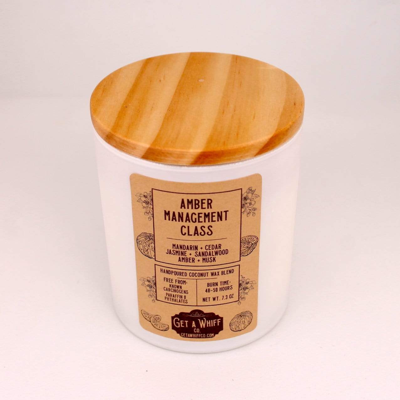 Amber & Cedar Soy/Coconut Candle | Non Toxic Candle