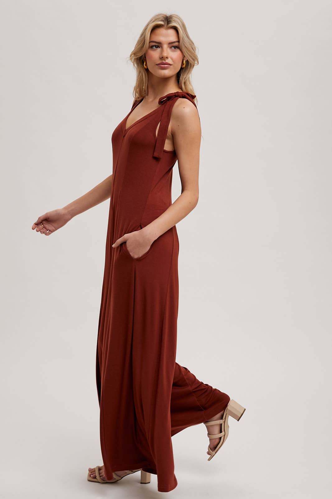 COMFY KNIT WIDE LEG JUMPSUIT