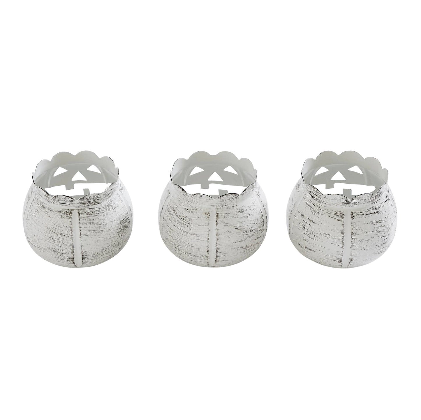 Jack-O-Lantern Candle Holder Antique White