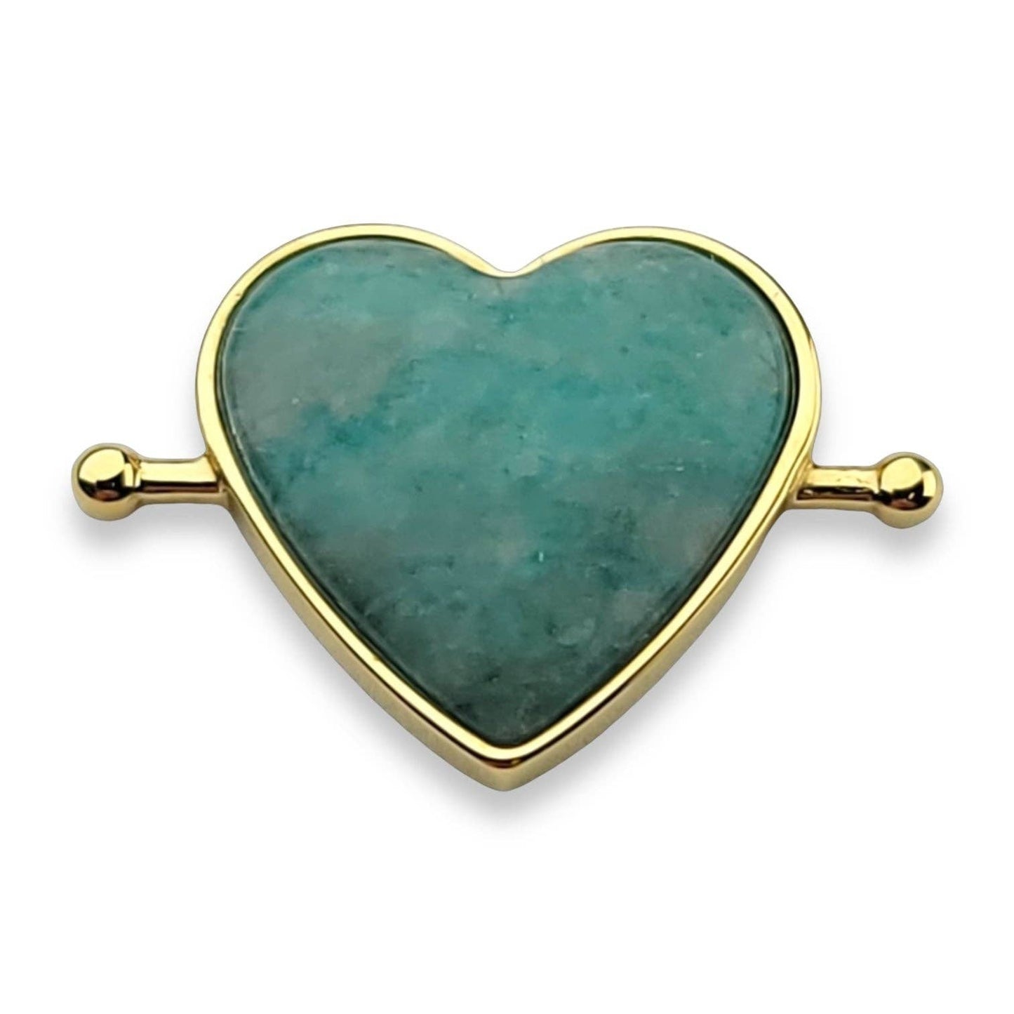 Amazonite Heart-shaped Crystal Element