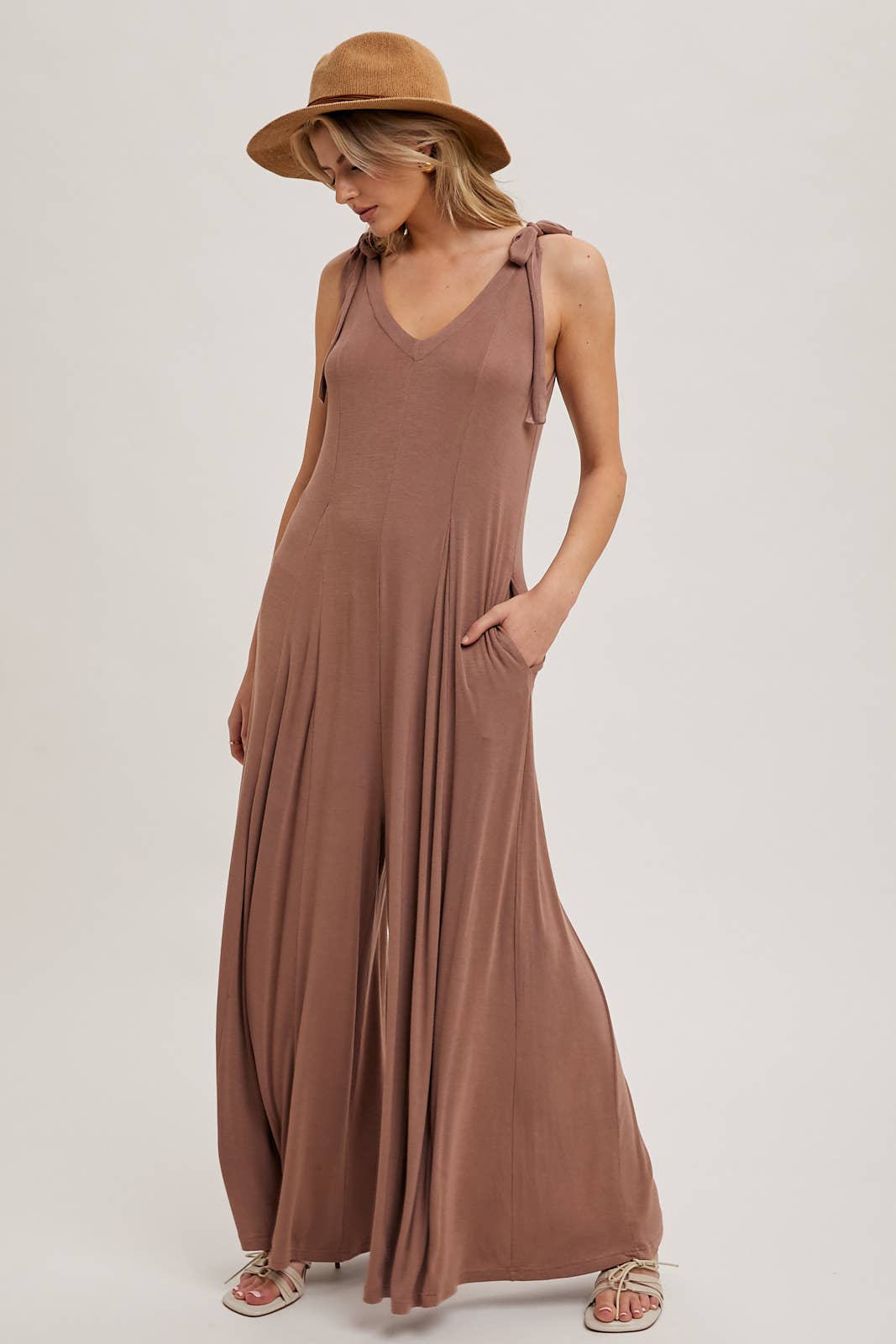 COMFY KNIT WIDE LEG JUMPSUIT