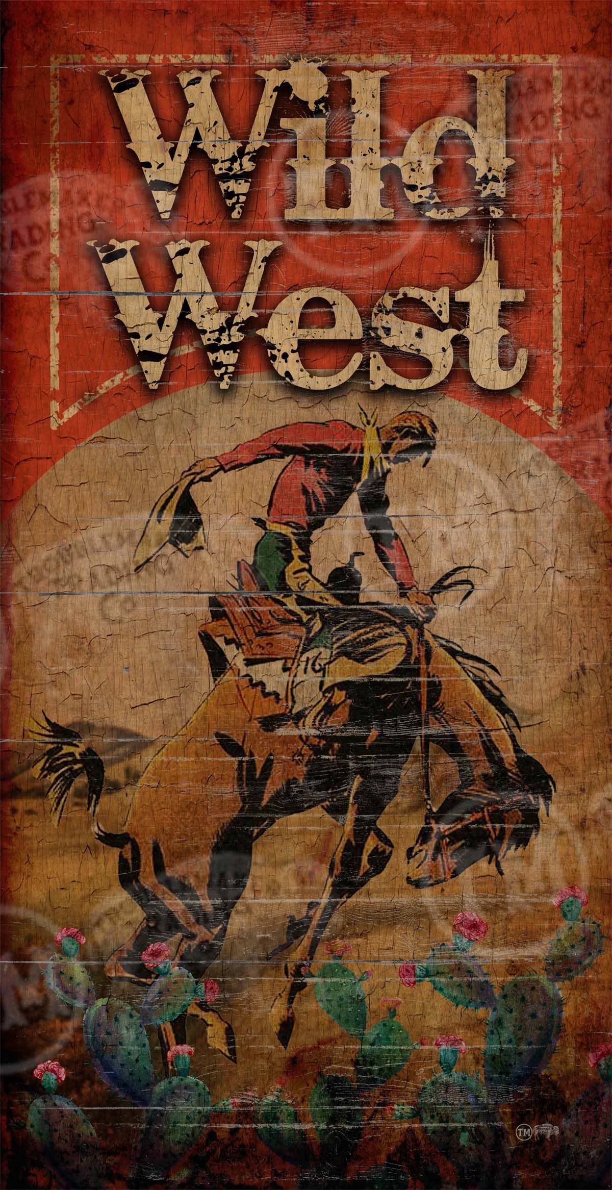 Wild West - 18" x 36" Large Rectangle Artwork