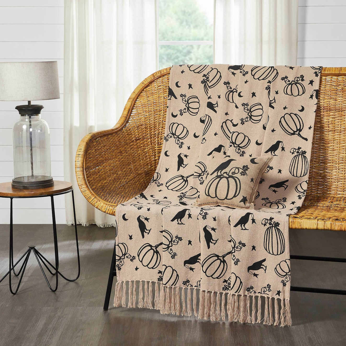 Raven Harvest Woven Throw 50x60