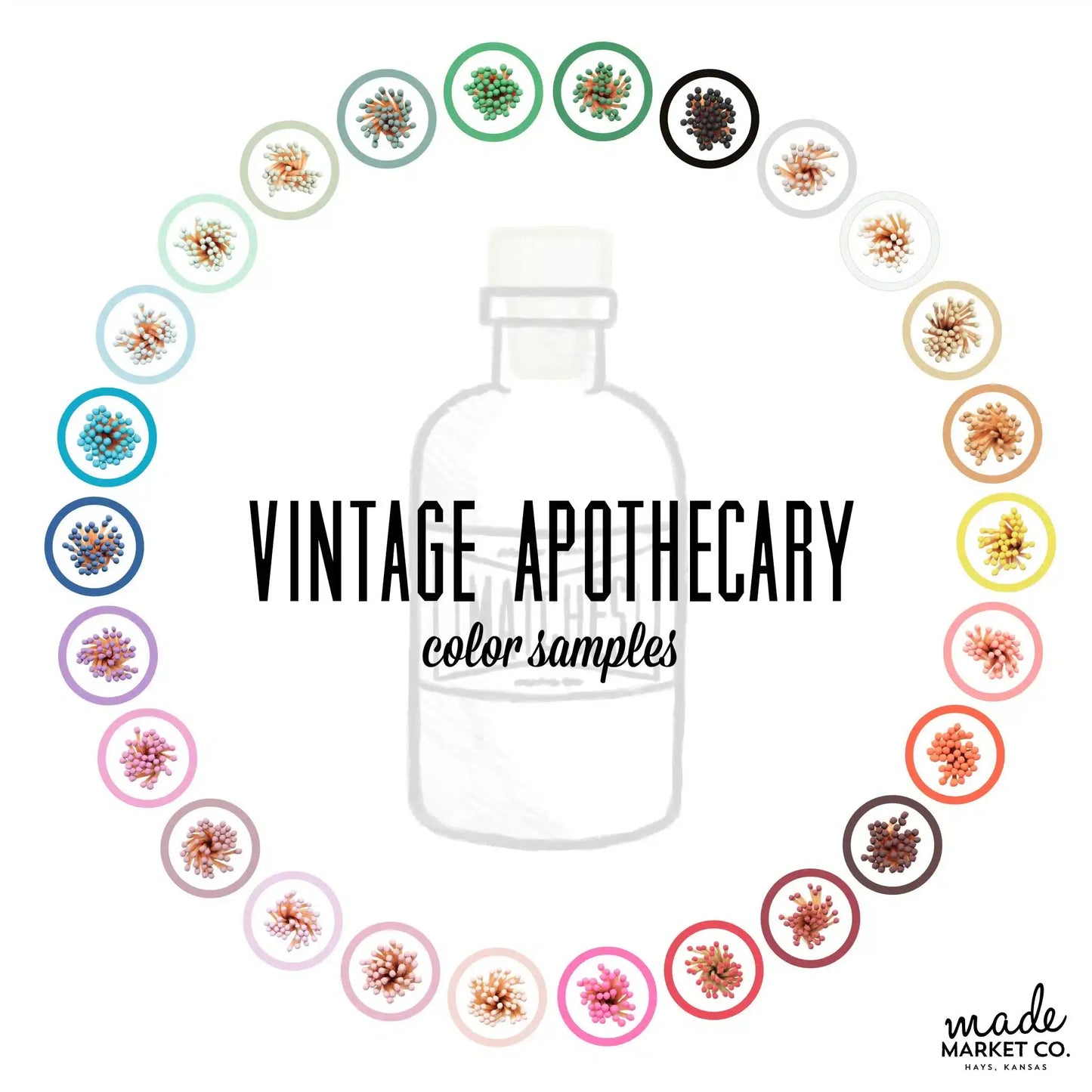 Vintage Apothecary Olive Matches