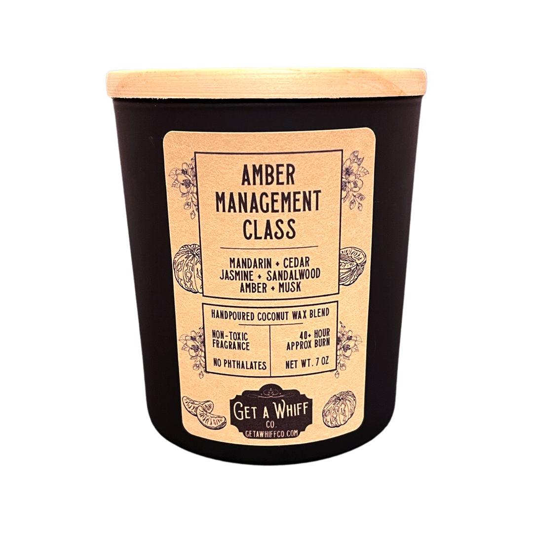 Amber & Cedar Soy/Coconut Candle | Non Toxic Candle