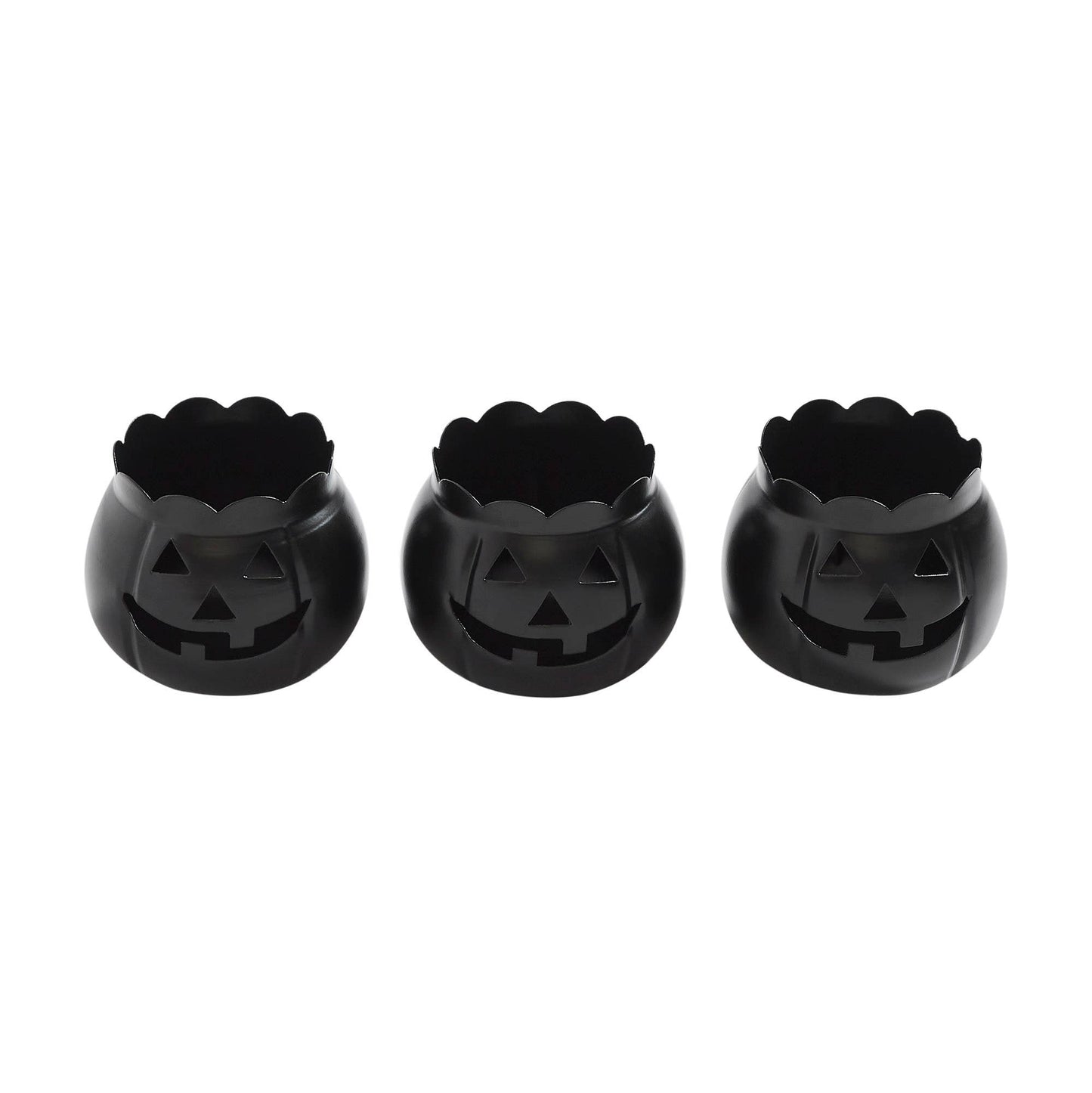 Jack-O-Lantern Candle Holder Black