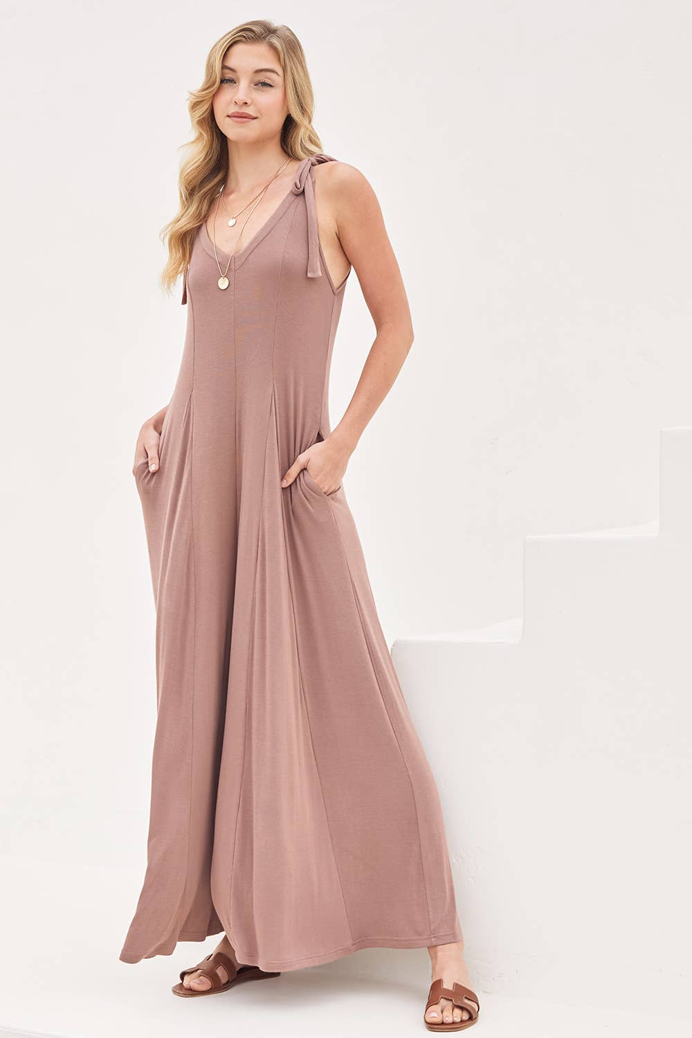 COMFY KNIT WIDE LEG JUMPSUIT