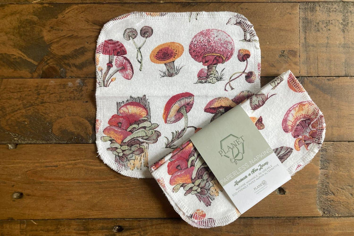 Paperless Napkins - Pretty Mushrooms