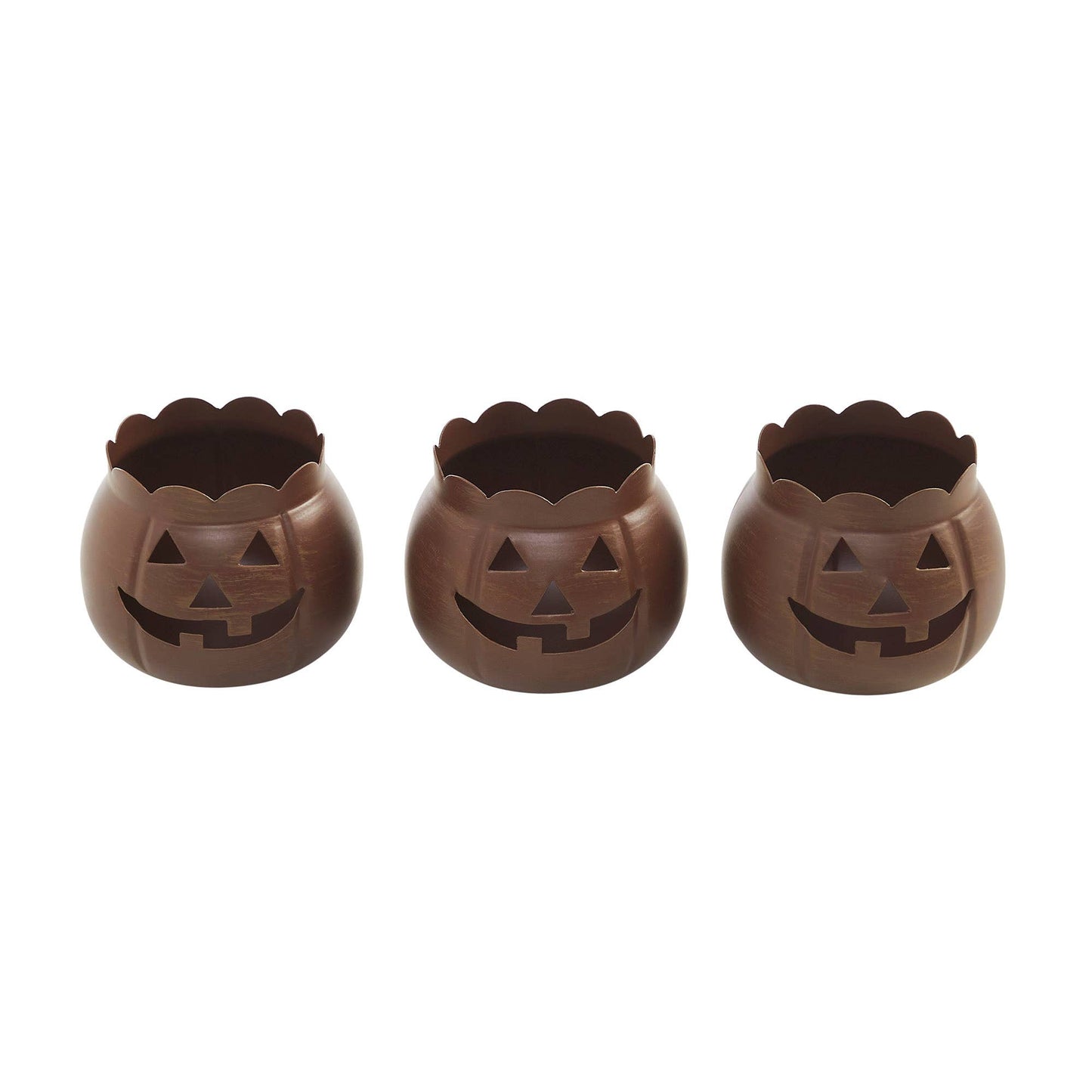 Jack-O-Lantern Candle Holder Bronze