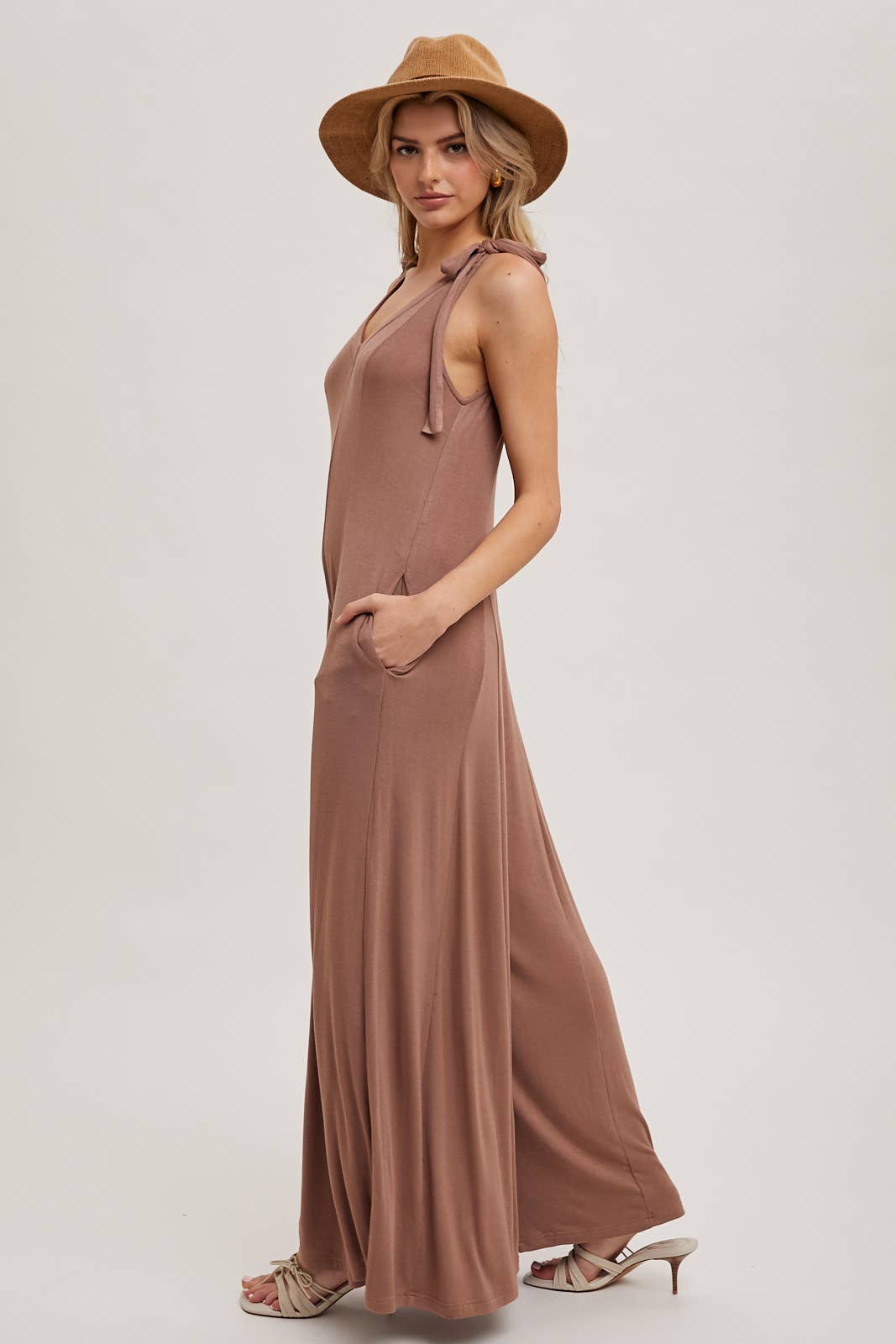 COMFY KNIT WIDE LEG JUMPSUIT