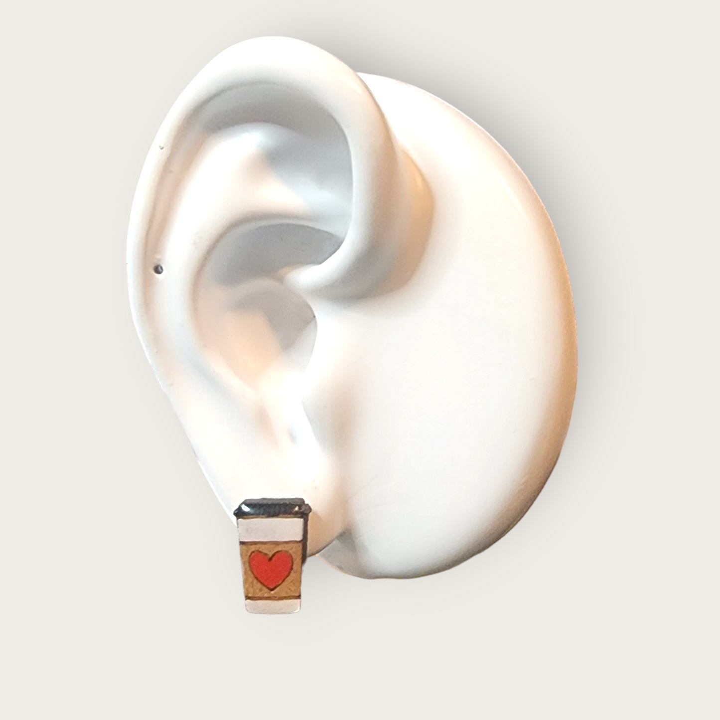 I heart Coffee studs