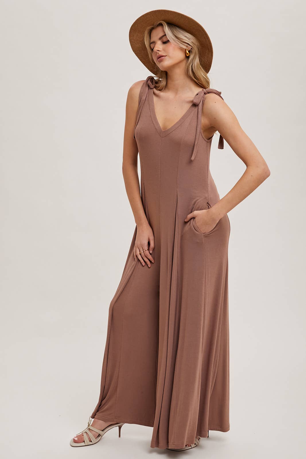 COMFY KNIT WIDE LEG JUMPSUIT