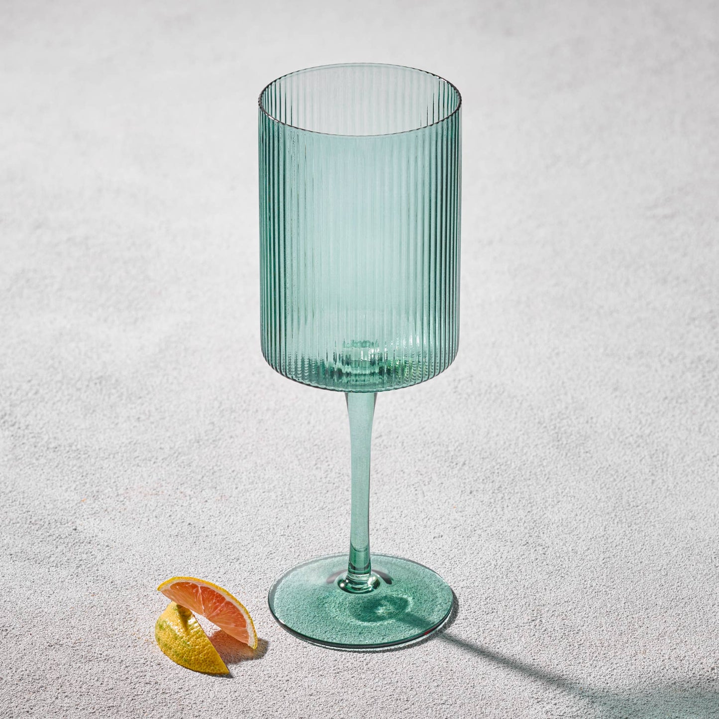 Malibu Ribbed Glass green