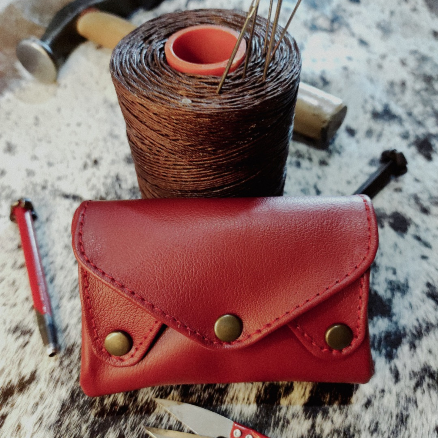 Small Leather Accordion Wallet