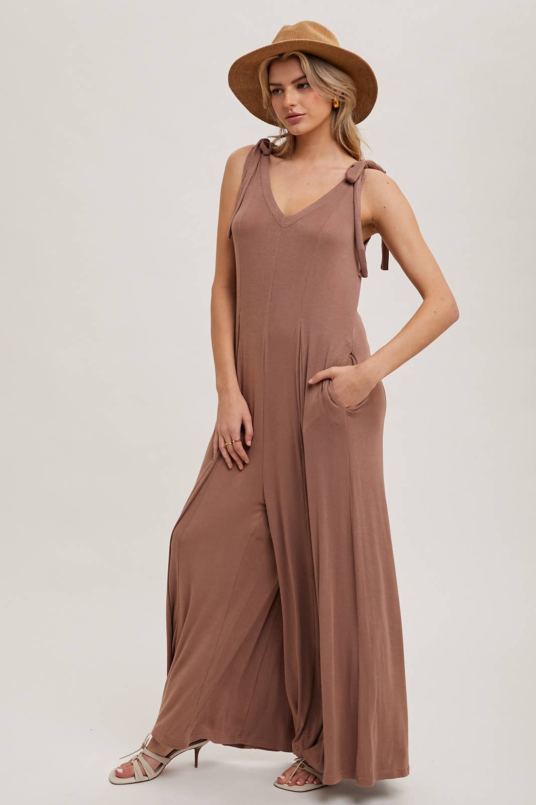 COMFY KNIT WIDE LEG JUMPSUIT