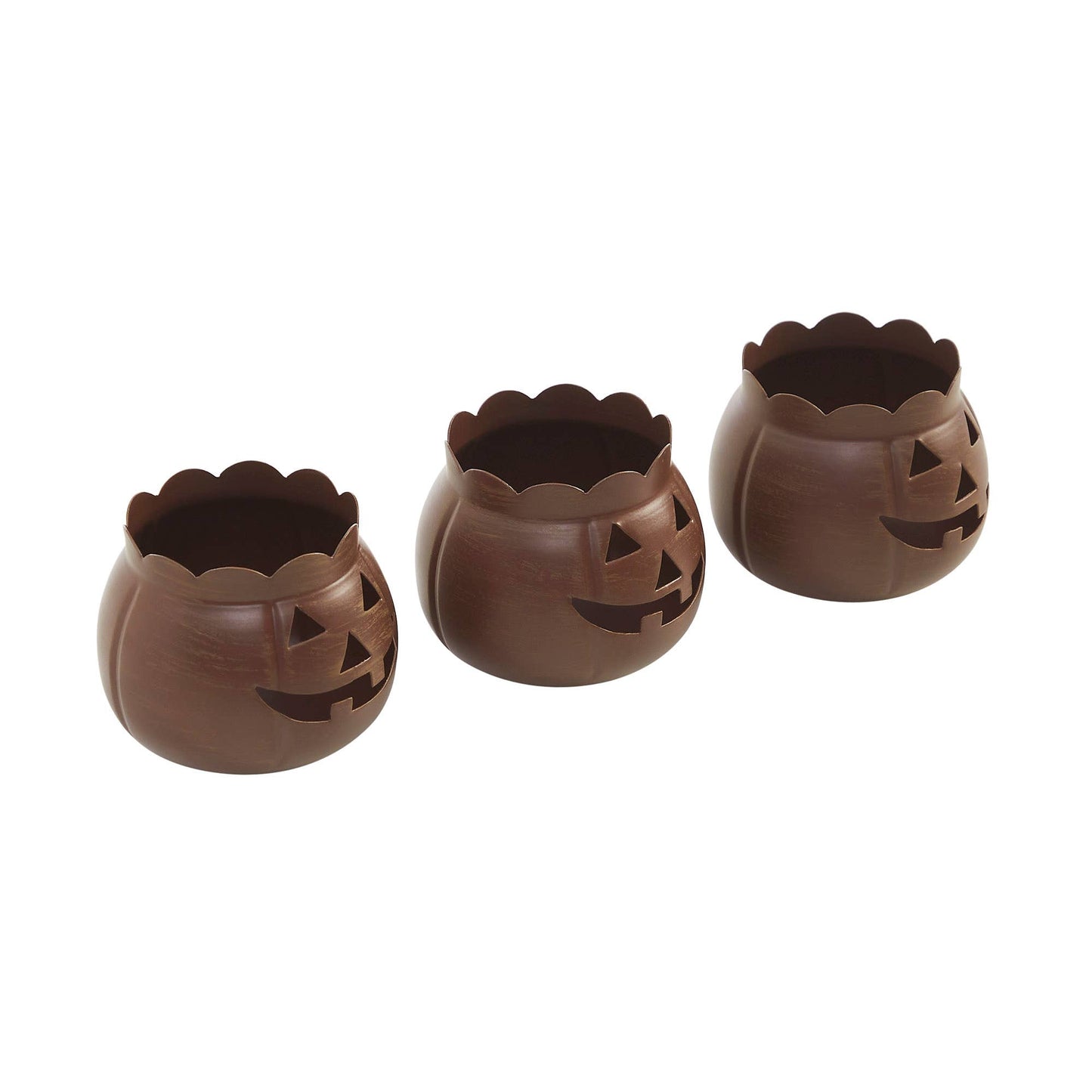 Jack-O-Lantern Candle Holder Bronze