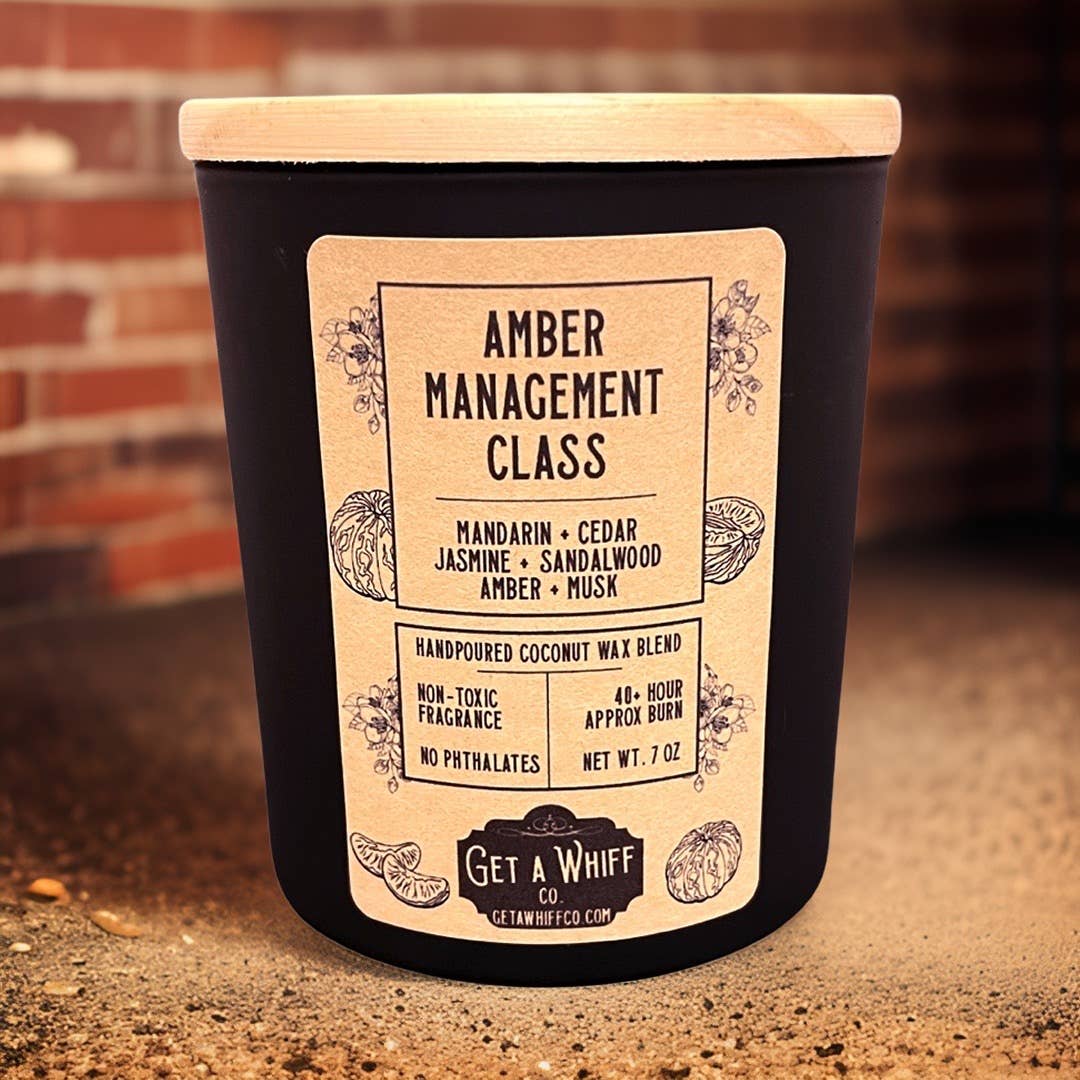 Amber & Cedar Soy/Coconut Candle | Non Toxic Candle