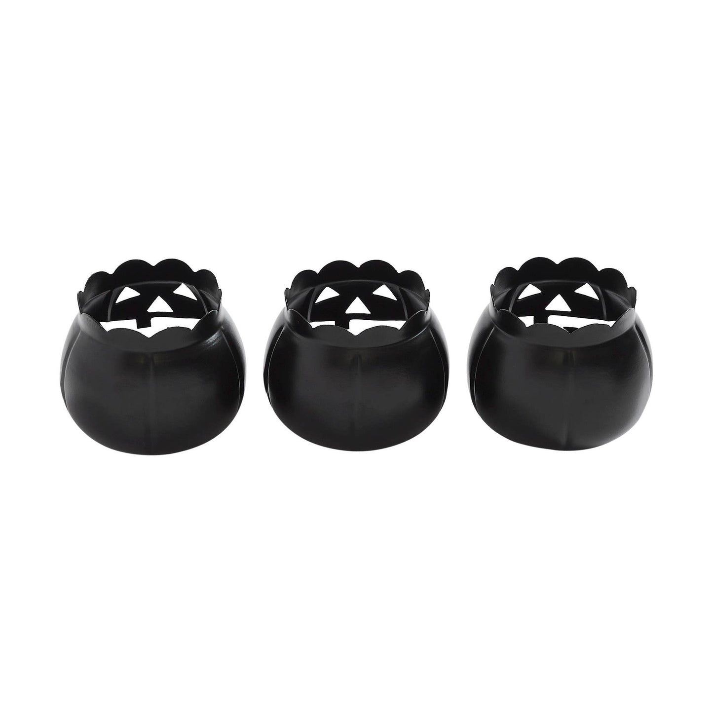 Jack-O-Lantern Candle Holder Black