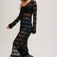 BUTTON DOWN CROCHET MAXI CARDIGAN