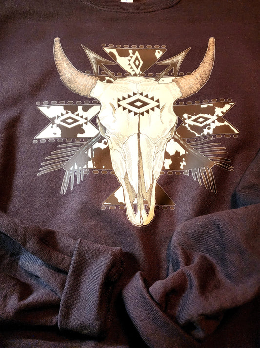 Tribal Skull Crewneck