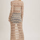 BUTTON DOWN CROCHET MAXI CARDIGAN