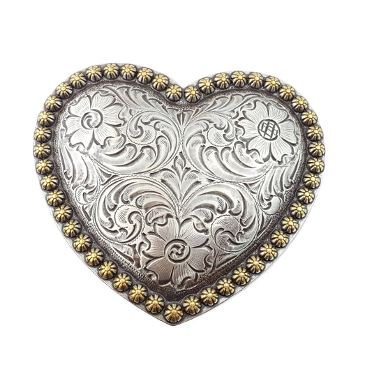 Buckle: Western Statement Heart Buckle