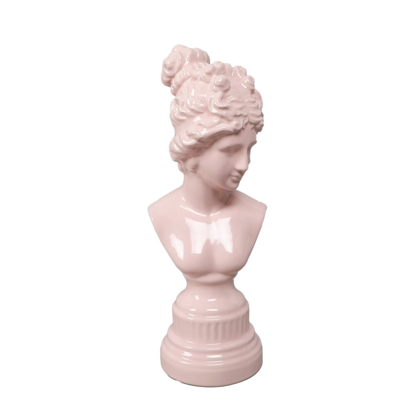 12" Pink Ceramic Goddess Bust – Modern Classic Home Decor