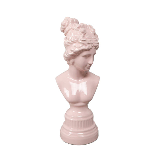 12" Pink Ceramic Goddess Bust – Modern Classic Home Decor