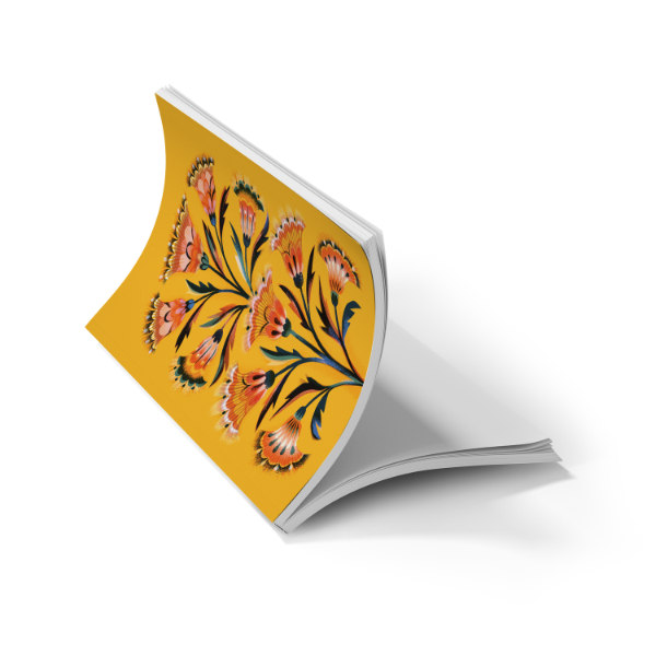 Golden Floral Classic Layflat Journal Notebook