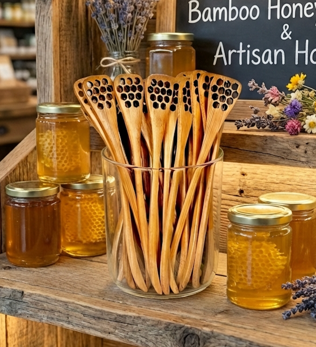 Bamboo Honey Dipper Spoon | Earth Day Bestseller