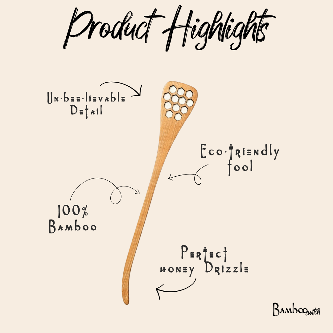 Bamboo Honey Dipper Spoon | Earth Day Bestseller