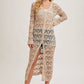 BUTTON DOWN CROCHET MAXI CARDIGAN