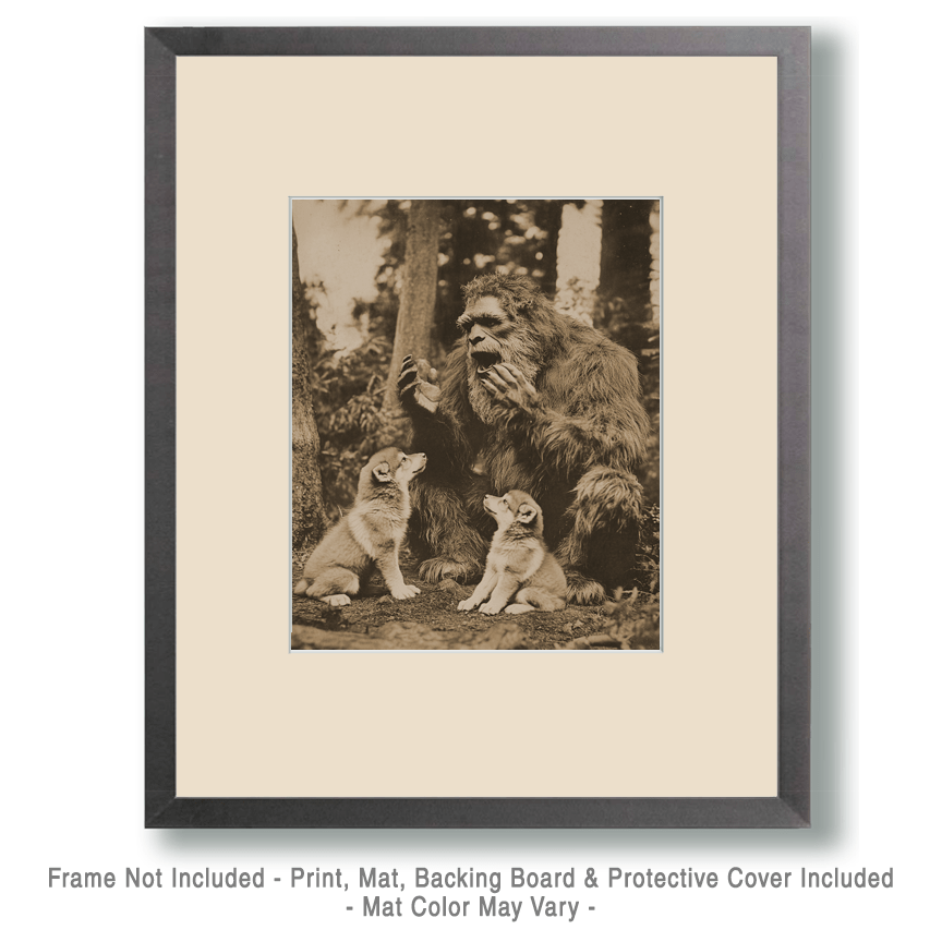 How do I explain it to a couple of cubs? - Bigfoot Art Prints – 8″x10″ Artwork in 11″x14″ Mat