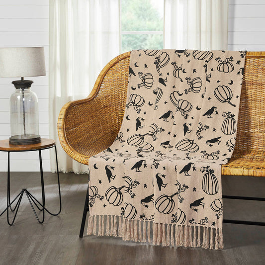 Raven Harvest Woven Throw 50x60