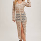 BUTTON DOWN CROCHET MAXI CARDIGAN