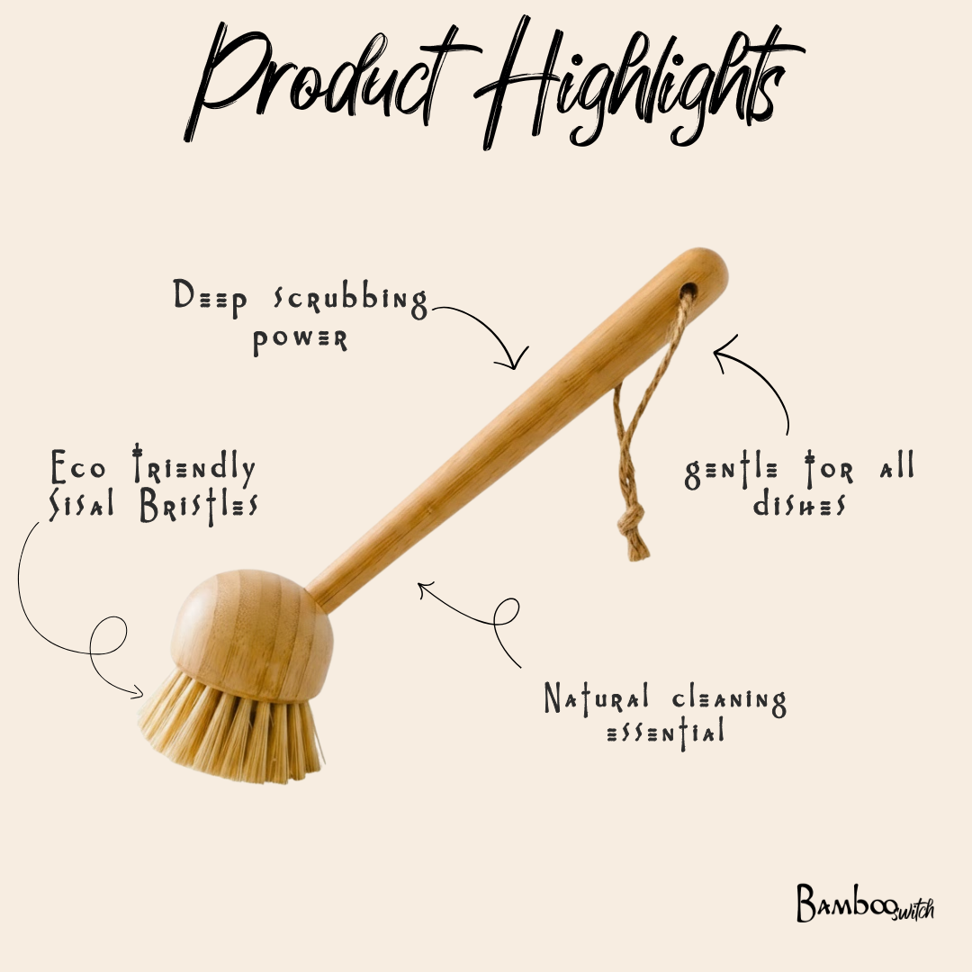 Bamboo Kitchen Dish Scrubber | Earth Day Bestseller