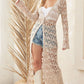 BUTTON DOWN CROCHET MAXI CARDIGAN