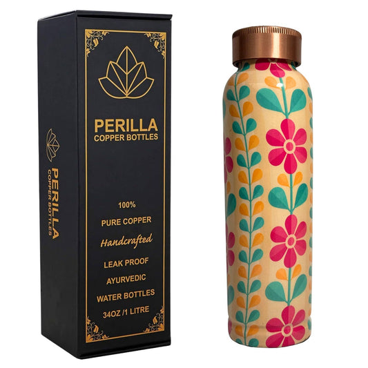 Pure Copper Water Bottle 34 Oz Printed 3