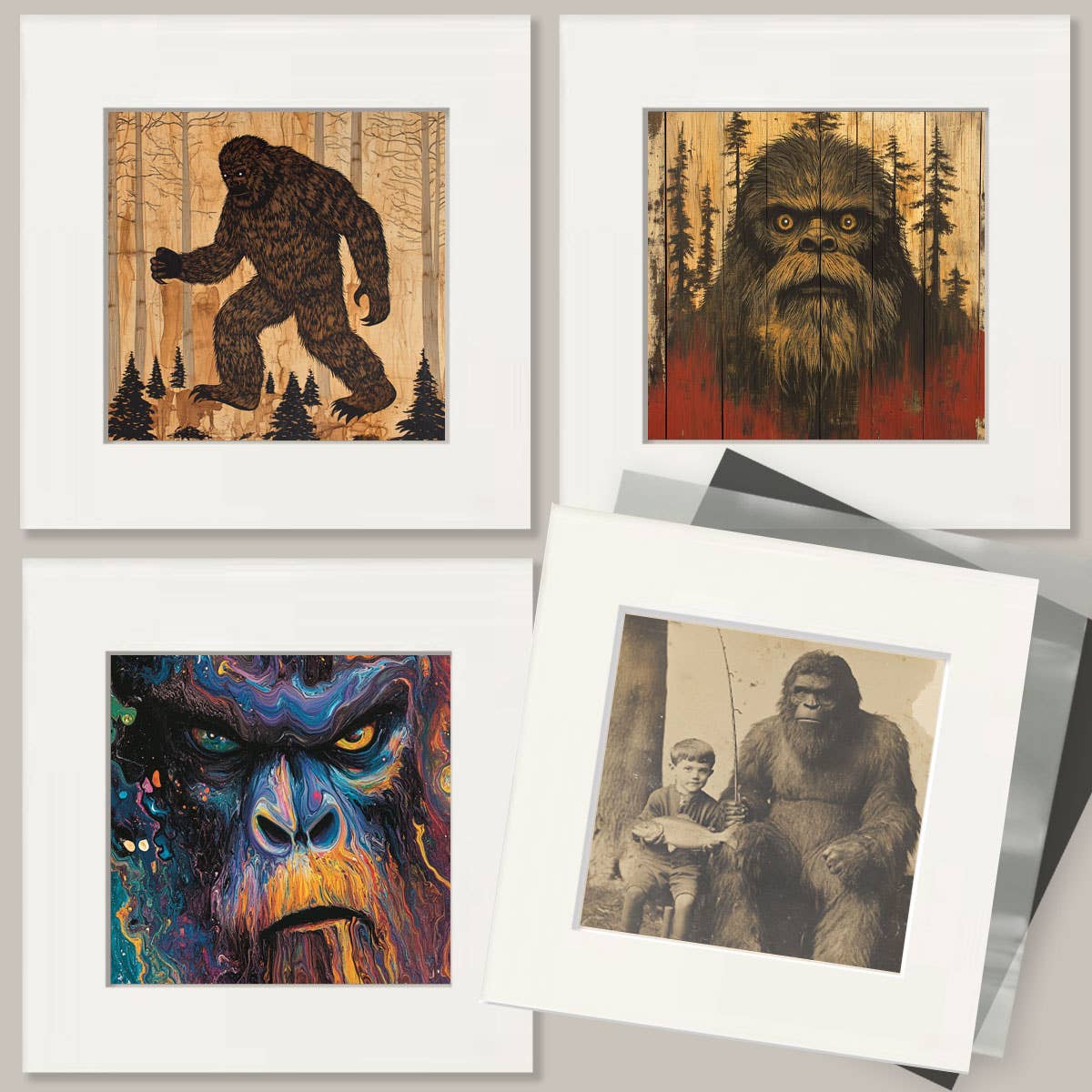 How do I explain it to a couple of cubs? - Bigfoot Art Prints – 8″x10″ Artwork in 11″x14″ Mat