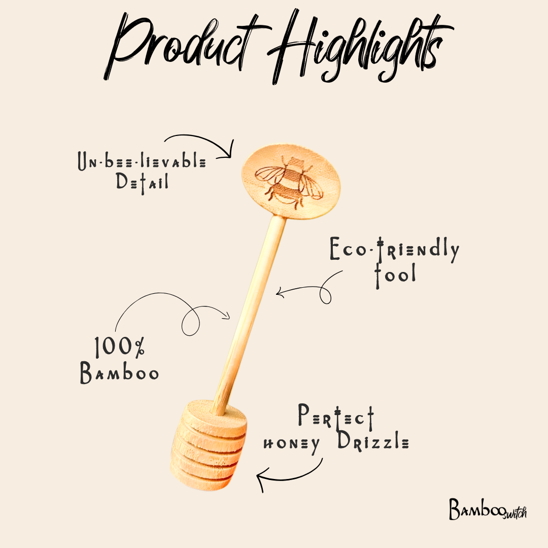 Bamboo Honey Dipper Spoon | Earth Day Bestseller