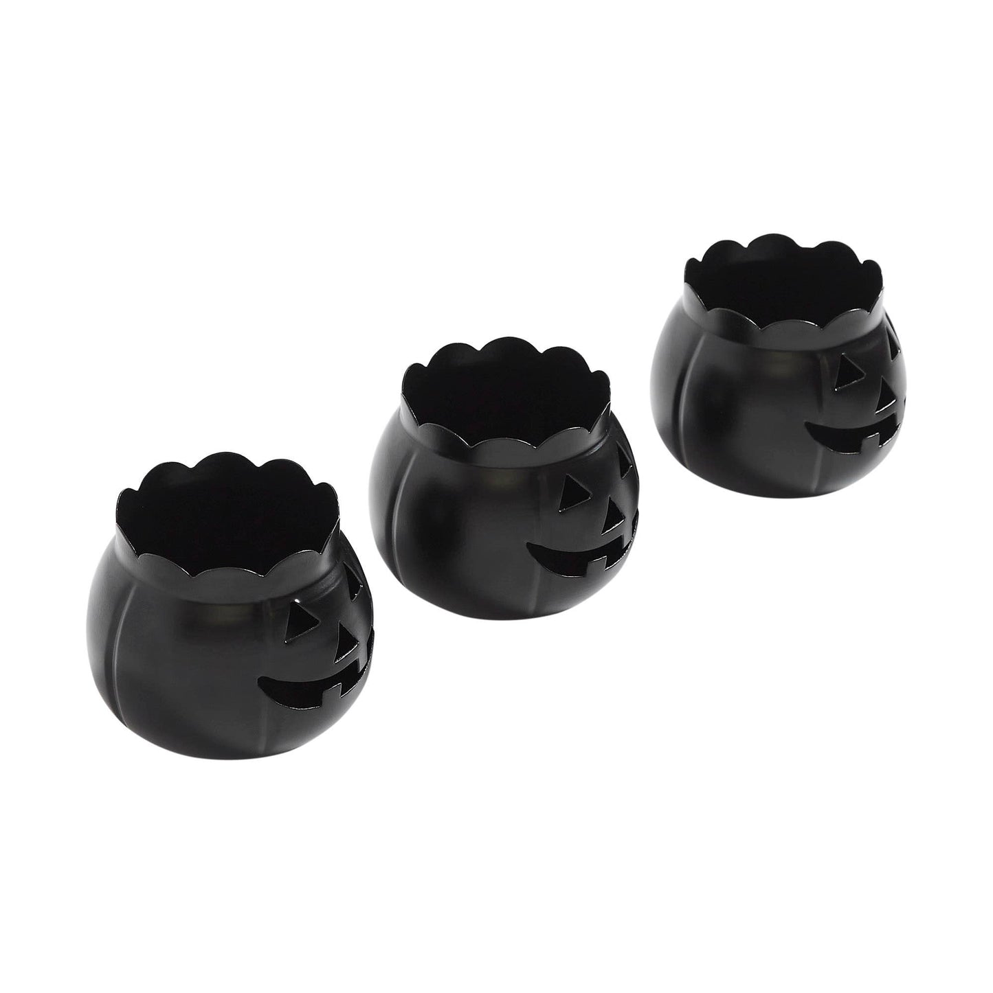 Jack-O-Lantern Candle Holder Black