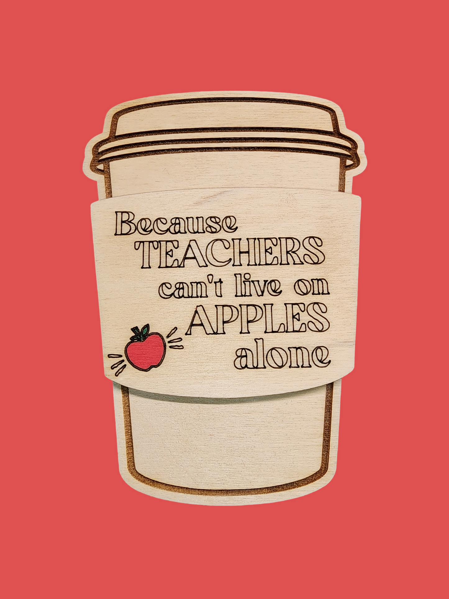 Teacher appreciation coffee card holder