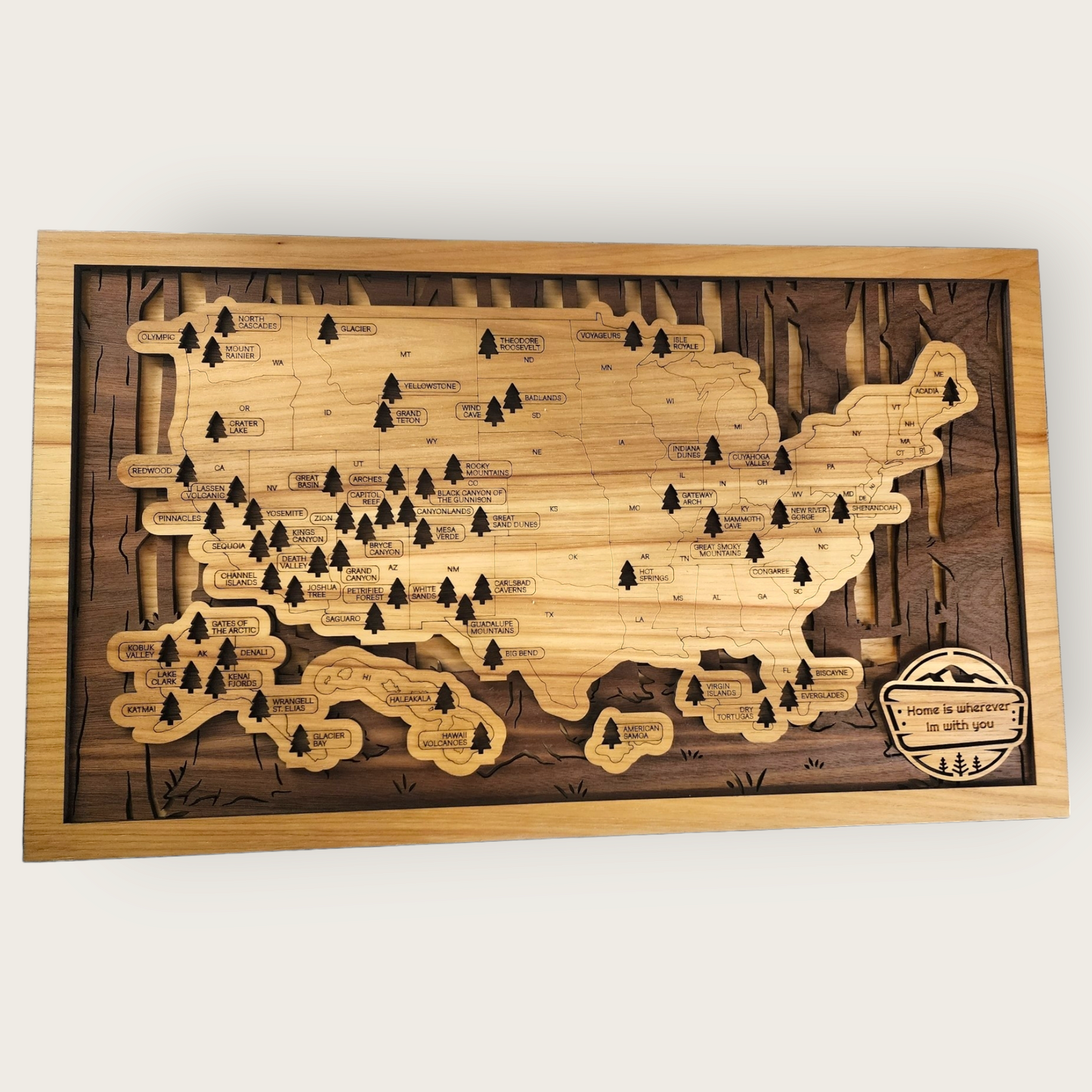 National Park Map Wall Art