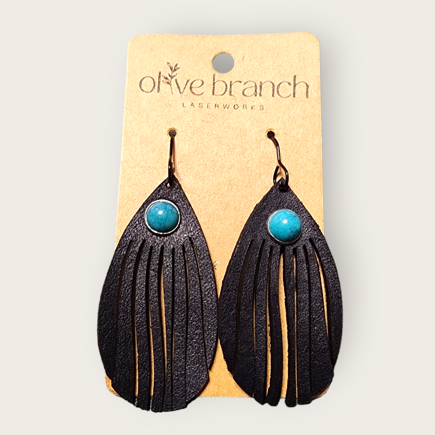 Boho leather Fringe Earrings