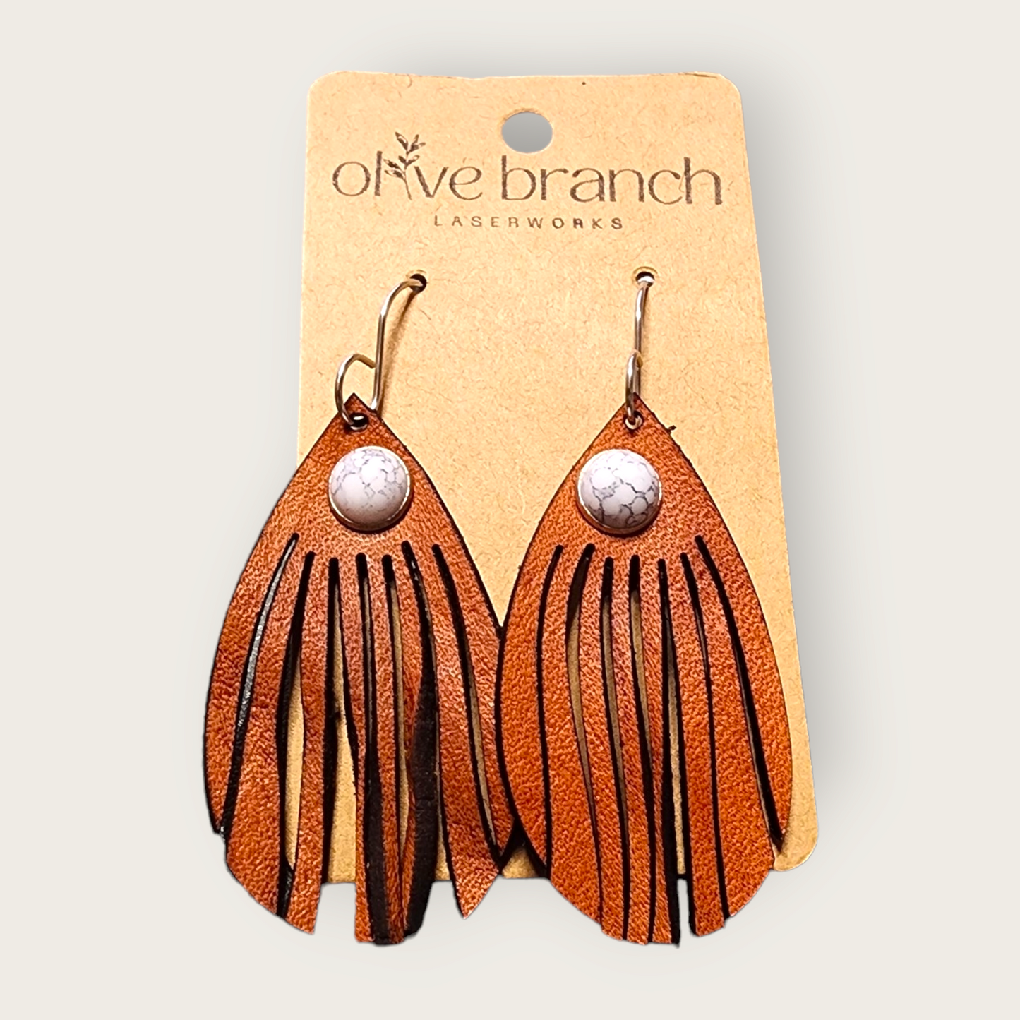 Boho leather Fringe Earrings