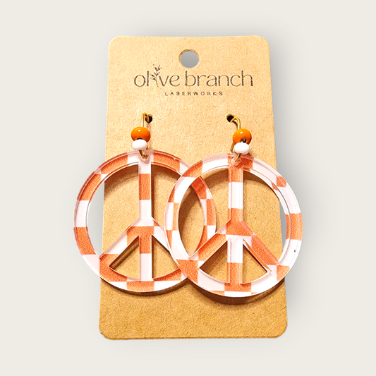 Retro Peace Sign Earrings