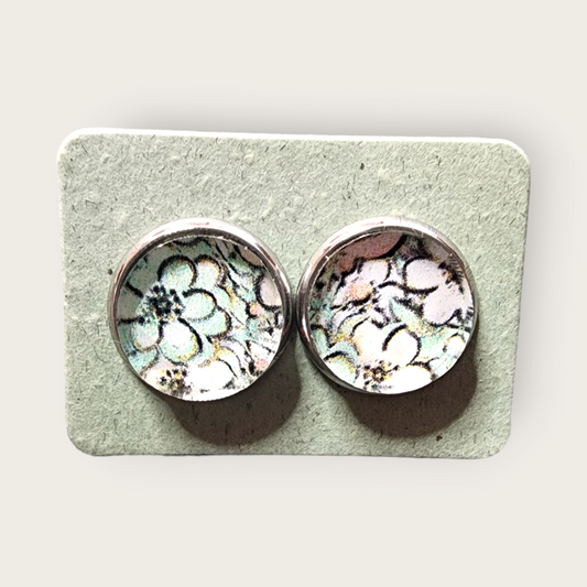 Watercolor Flower Studs