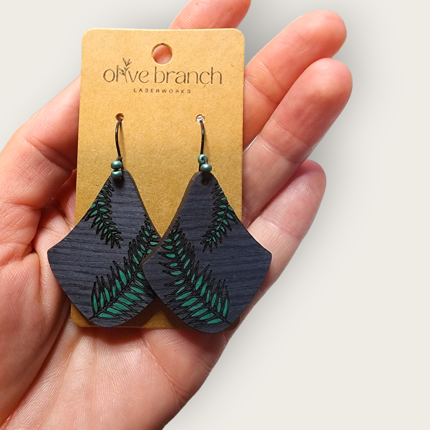 Ebony and Fern Earrings